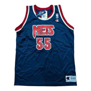 Vintage Jayson Williams Signed New Jersey Nets Champion Jersey New Youth XL